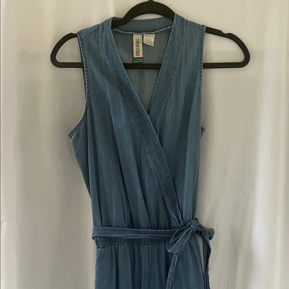 Mimi Chica 100% cotton light wash denim jumpsuit